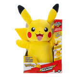 Pokemon - Pelúcia De Luxo Pikachu De 35cm Com Luz E Som