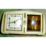 Antiguo Reloj Mesa Germany Bailarina Cuerda -restaurar