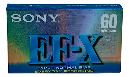  Fita Cassete K7 Sony Ef X60 Type 1 - Normal Bias 120 Us Eq