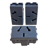 Modulo Toma Binorma Gris 10 Amp Pq Pack X 3 Un. Teclastar