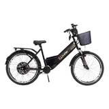 Bicicleta Elétrica Confort 800w 48v 15ah Preta Com Cestinha