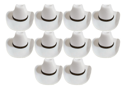 10 Sombreros Vaquero/texano Mayoreo 10 Piezas