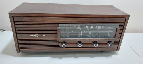 Rádio Antigo Motoradio Madeira 6 Faixas Modelo Rc-m61