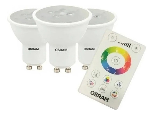 Lámparas Ledvance Led Colors X 3 Pack Gu10 Control Dicro