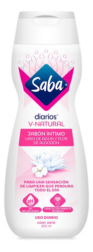 Jabón Íntimo Líquido Saba Diarios V-natural 200 Ml