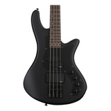 Schecter Stiletto Stealth - Negro Satinado, 4 Cuerdas