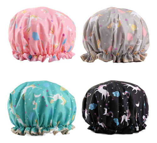 Littleb - Gorro De Ducha Impermeable Doble Capa De Plstico E