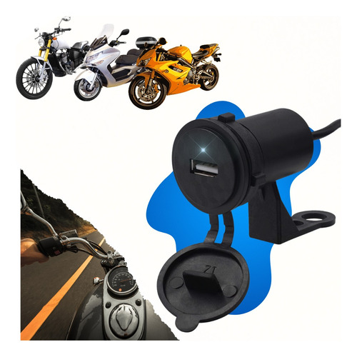 Carregador Usb Celular De Moto Universal Impermeavel Charge