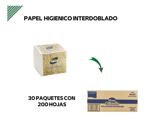 Higiénico Interdoblado Cottonelle 30 Pzas Con 200 Hjs