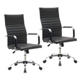 2 Sillas Escritorio Oficina Sillón Ejecutiva Ergonómica Eke