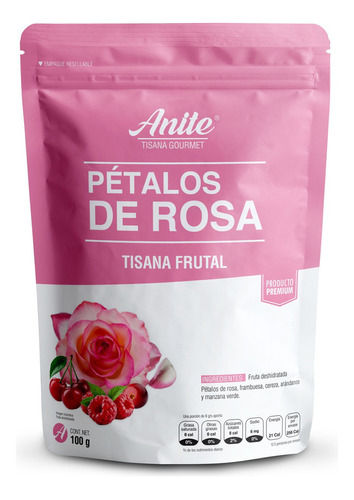 Té Anite Tisana Frutal En Fruta Deshidratada Petalos De Rosas 100 g