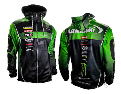 Campera Kawasaki Ketten Frizado Deportivo Moto Vxv