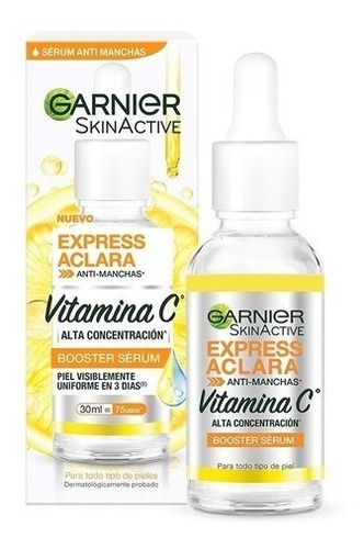 Sérum Express Aclara Booster Sérum Anti Manchas Garnier Skin Active Día/noche Para Todo Tipo De Piel De 30ml