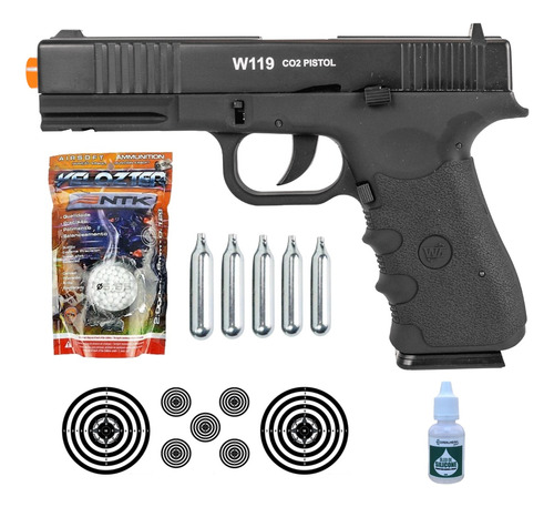 Pistola Blowback Rossi W119 Co2 6mm Airsoft Glock