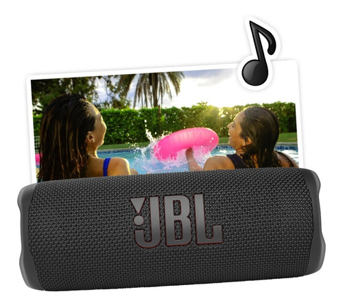 Parlante Jbl Flip 6 Portátil Bluetooth Negro Ip67 Agua Polvo