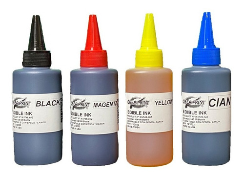 Tinta Comestible Para Foto Torta 400 Ml En Total Marca Creap