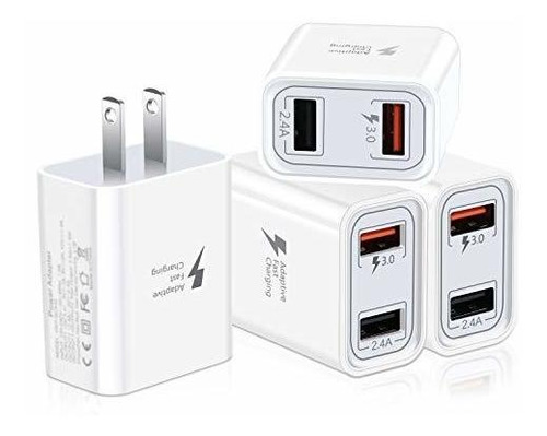 Fast 3 0 Wall Charger 4pack 30w Rapid Charge 3 0 Adapti...
