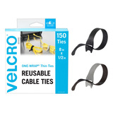 Velcro Brand Paquete De 150 Bridas Para Cables, Reemplaza La