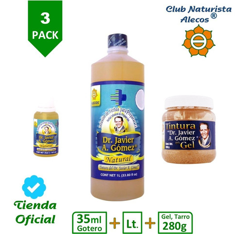 Tintura Del Dr J A Gómez Alecos®- 1 L+ Gel 280g+ Gotero 35ml