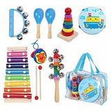 Set De Instrumentos Musicales Para Niños Pequeños, 12 Piezas