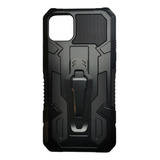 Carcasa Para iPhone 11 Pro Max Negra Antigolpe Clip Metaliza