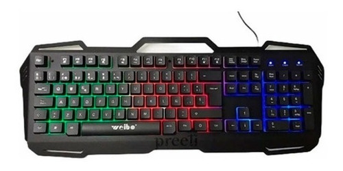 Teclado Gamer Weibo Wb-539 Retroiluminado Negro / Lhua Store