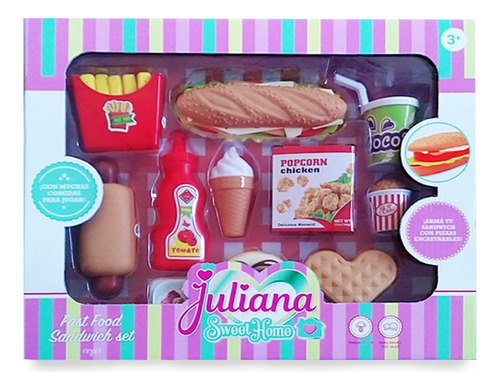 Set Fast Food Sandwich Encastre Juliana Sisjul044 Color