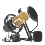 Microfone Condensador Leboss Bm-800 Profissional 