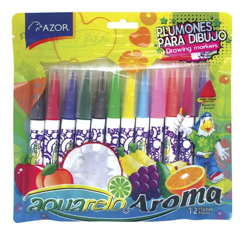 Marcador Para Colorear Estuche Con 12 Piezas Aquarelo Aroma