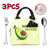 Bolsa De Almuerzo Para Mujer, 3 Unidades, Aguacate, Para Est