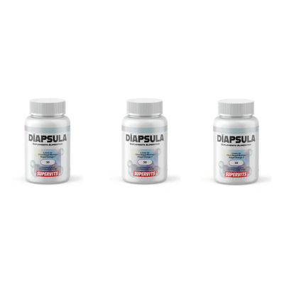 Diapsula Reduce Los Niveles De Azucar 30caps 3 Pack SUPERVITS Sabor Sin Sabor | Envío gratis