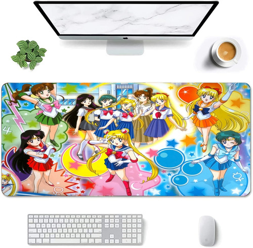 Mouse Pad Largo Artistico Anime Personajes Sailors 30x70cm