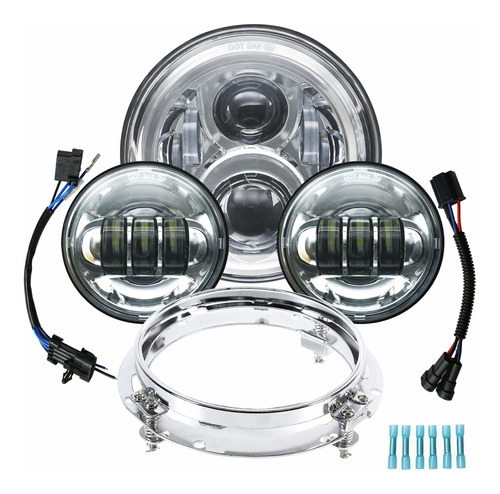 Vz4x4 7 Pulgadas Led Faro Niebla Pasar Luces Dot Kit Anillo 