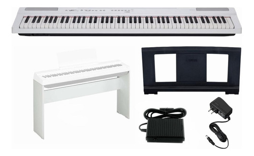 Yamaha Teclado Piano Digital 88 Teclas P125 Blanco Base L125