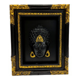 Quadro Buda Dourado Decorativo Madeira 50x40 Cm 