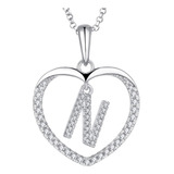 Jo Wisdom Collar De Corazón Para Mujer, Plata De Ley 925, 26