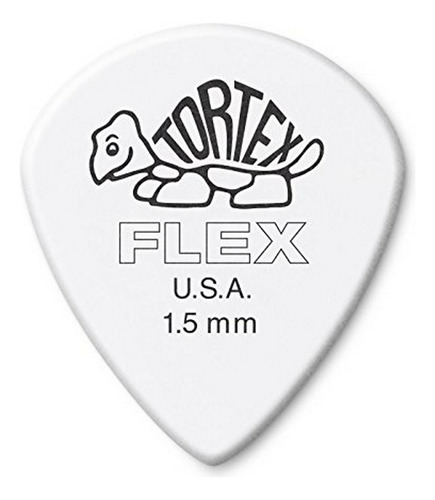 Jim Dunlop Tortex Flex Jazz Iii, 1,5 Mm, Púas De Guitarra Bl