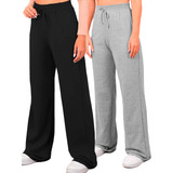 Calça Pantalona Kit 2 Peças Estilo Plus Size Ajuste Cintura