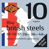 Cuerdas De Guitarra Eléctrica De Acero Británico Bs10 (10-46