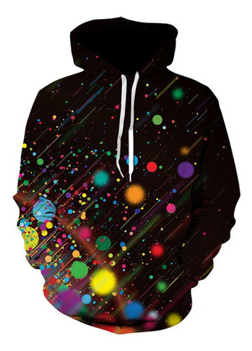 Sudadera Con Capucha Psicodélica 3d Con Estampado Abstracto