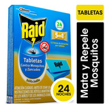 Raid Tabletas Repelente Anti Mosquitos 24 Unidades - 6 Cajas