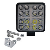 Faro Led Cuadrado 4 Pulgadas 36 Led Luz Blanca Y Ámbar