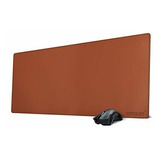 Mouse Pad 90x40cm Cuero Antideslizante Marron Xl