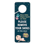 Fun-plus Letrero Con Texto En Inglés «please Take Your Shoes