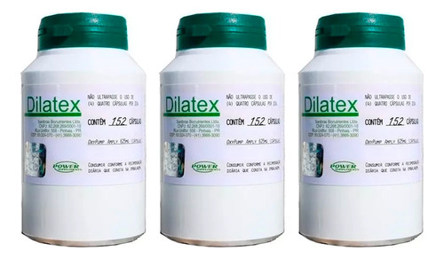 3x Dilatex Extra Pump Original 152 Cáps - Power Suplementos