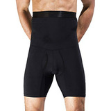 Shorts Control Abdominal Para Hombres: Cintura Alta, Moldead