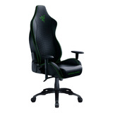 Silla De Escritorio Razer Iskur X Gamer Ergonómica  Negra Y Verde Con Tapizado De Cuero Sintético