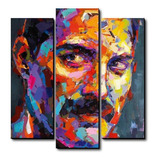 Triptico Freddie Mercury Art 60 Cm X 70 Cm