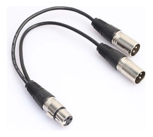 Cable Y Adaptador Xlr Hembra A 2 Xlr Doble Pines Macho