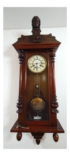 Antiguo Reloj De Pared Alemán Con Sonería. Gran Tamaño